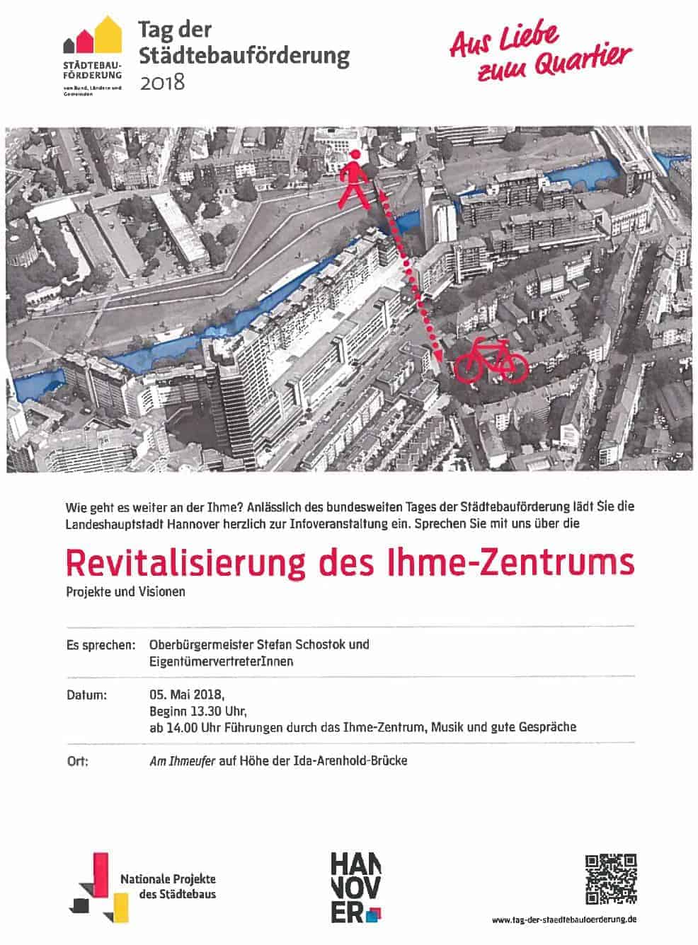 018 - EINLADUNG: Revitalisierung des Ihme-Zentrums - Projekte und Visionen - 05.05.2018