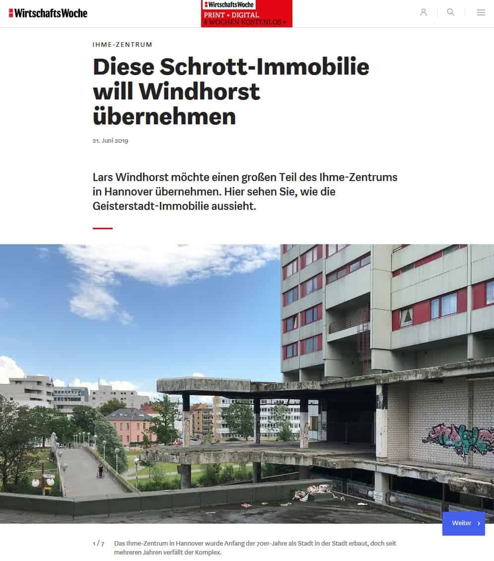 Artikel in der Wirtschaftswoche vom 21. Juni 2019 - Artikel in der Wirtschaftswoche vom 21. Juni 2019 und Stellungnahme